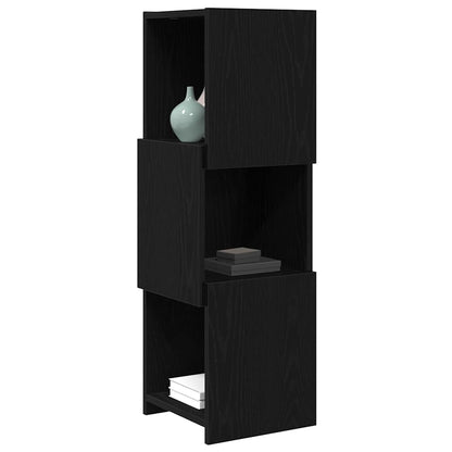 vidaXL Corner Cabinet 30.5x30x95cm Engineered Wood Black Oak