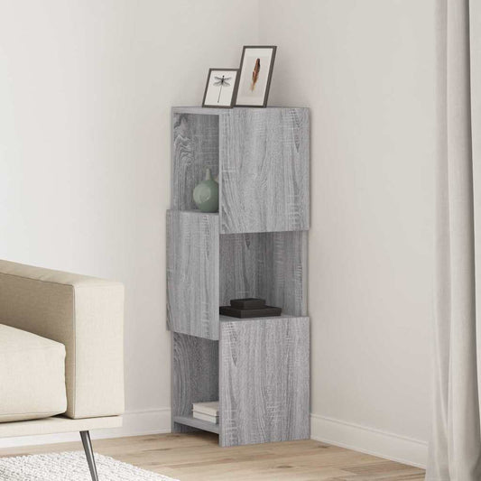 vidaXL Corner Cabinet Grey Sonoma 30.5x30x95cm Engineered Wood