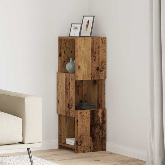 vidaXL Corner Cabinet Old Wood 30.5x30x95cm Engineered Wood