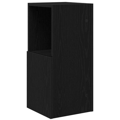 vidaXL Corner Cabinet Black Oak 30.5x30x65cm Engineered Wood