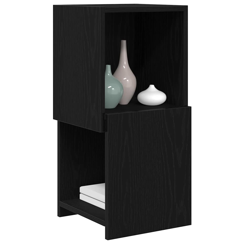 vidaXL Corner Cabinet Black Oak 30.5x30x65cm Engineered Wood