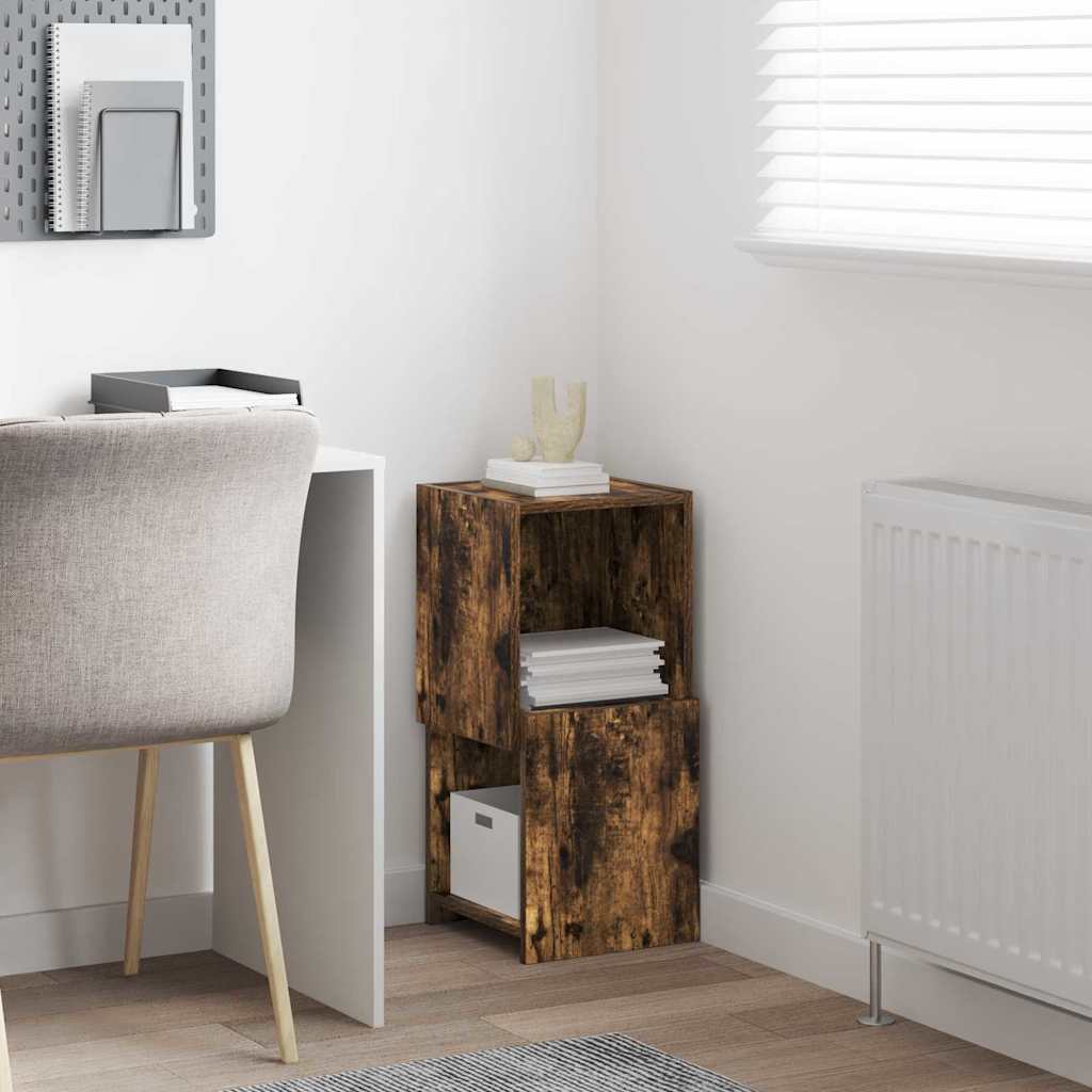 vidaXL Corner Cabinet Smoked Oak 30.5x30x65cm Engineered Wood
