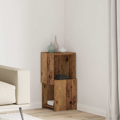 vidaXL Corner Cabinet Old Wood 30.5x30x65cm Engineered Wood