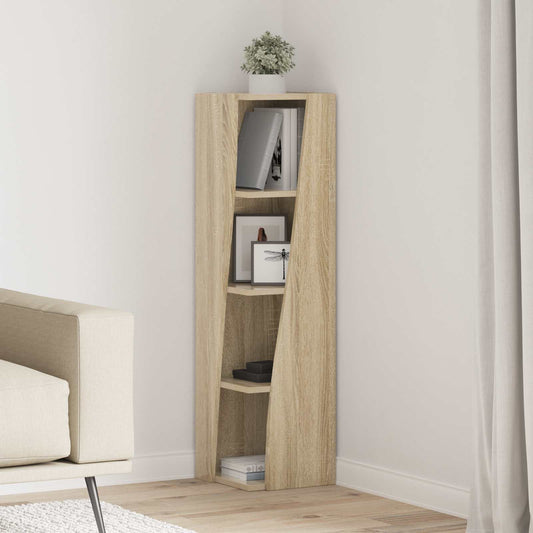vidaXL Corner Cabinet 27.5x27x102cm Engineered Wood Sonoma Oak