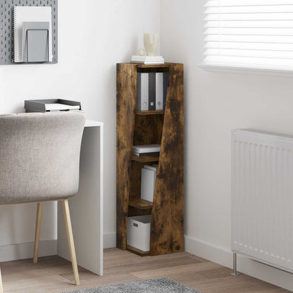 vidaXL Corner Cabinet Smoked Oak 27.5x27x102cm Engineered Wood