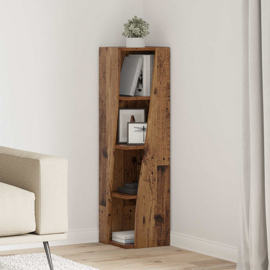 vidaXL Corner Cabinet 27.5x27x102cm Engineered Wood Old Wood