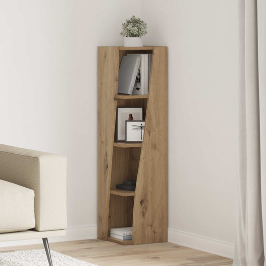 vidaXL Corner Cabinet 27.5x27x102cm Engineered Wood Artisan Oak