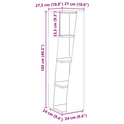 vidaXL Corner Cabinet 27.5x27x102cm Engineered Wood Artisan Oak