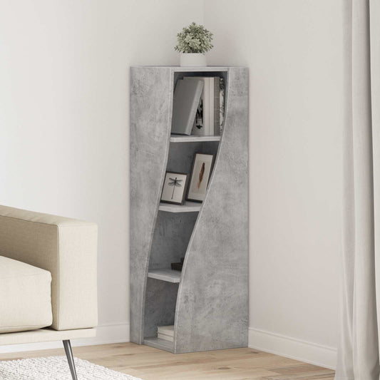 vidaXL Corner Cabinet 32x32x102cm Engineered Wood Concrete Grey