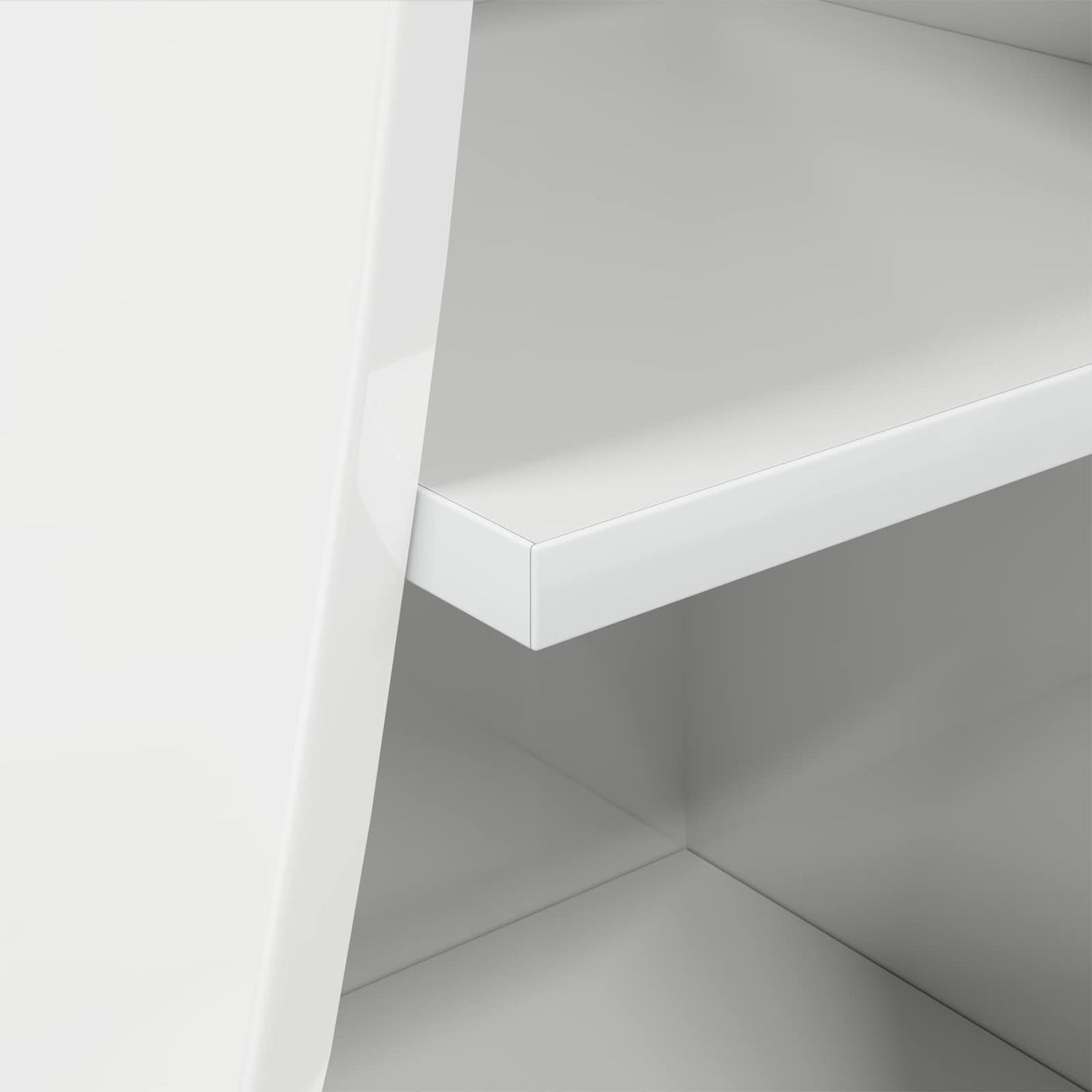 vidaXL Corner Cabinet 32x32x102cm Engineered Wood High Gloss White