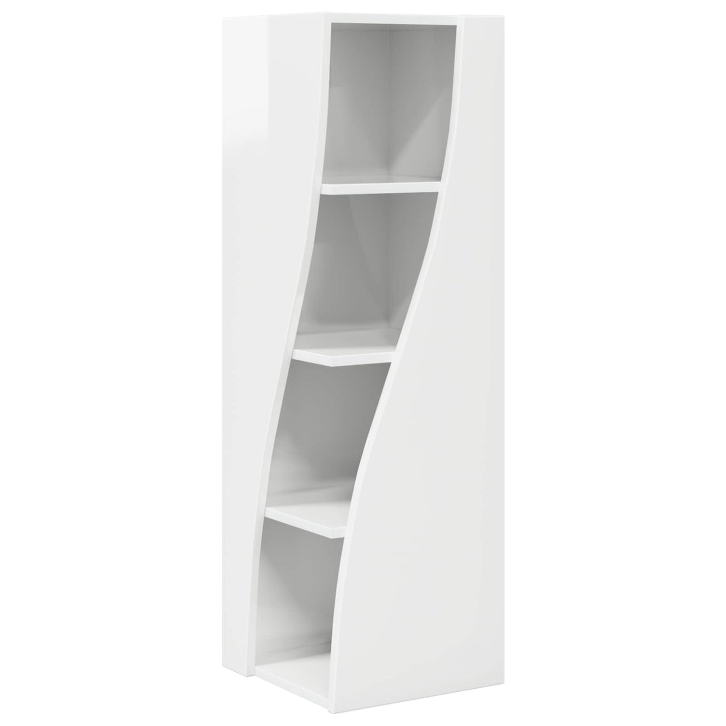 vidaXL Corner Cabinet 32x32x102cm Engineered Wood High Gloss White