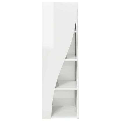 vidaXL Corner Cabinet 32x32x102cm Engineered Wood High Gloss White