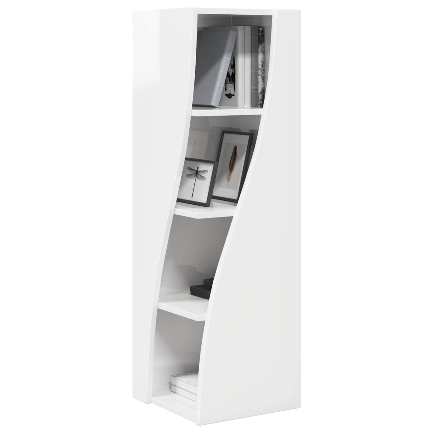 vidaXL Corner Cabinet 32x32x102cm Engineered Wood High Gloss White