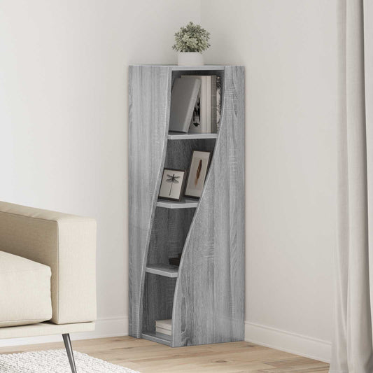 vidaXL Corner Cabinet 32x32x102cm Engineered Wood Grey Sonoma