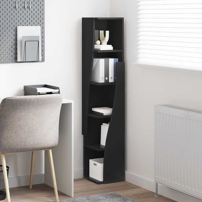 vidaXL Corner Cabinet 27.5x27x140cm Engineered Wood Black