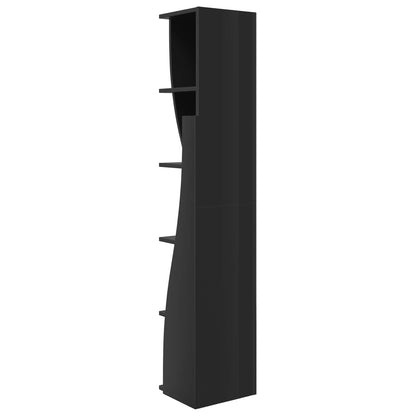 vidaXL Corner Cabinet 27.5x27x140cm Engineered Wood Black
