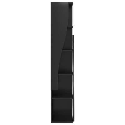 vidaXL Corner Cabinet 27.5x27x140cm Engineered Wood Black
