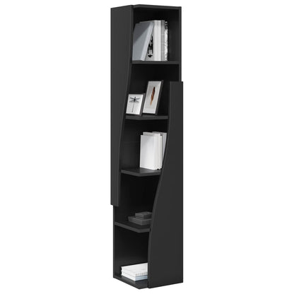 vidaXL Corner Cabinet 27.5x27x140cm Engineered Wood Black