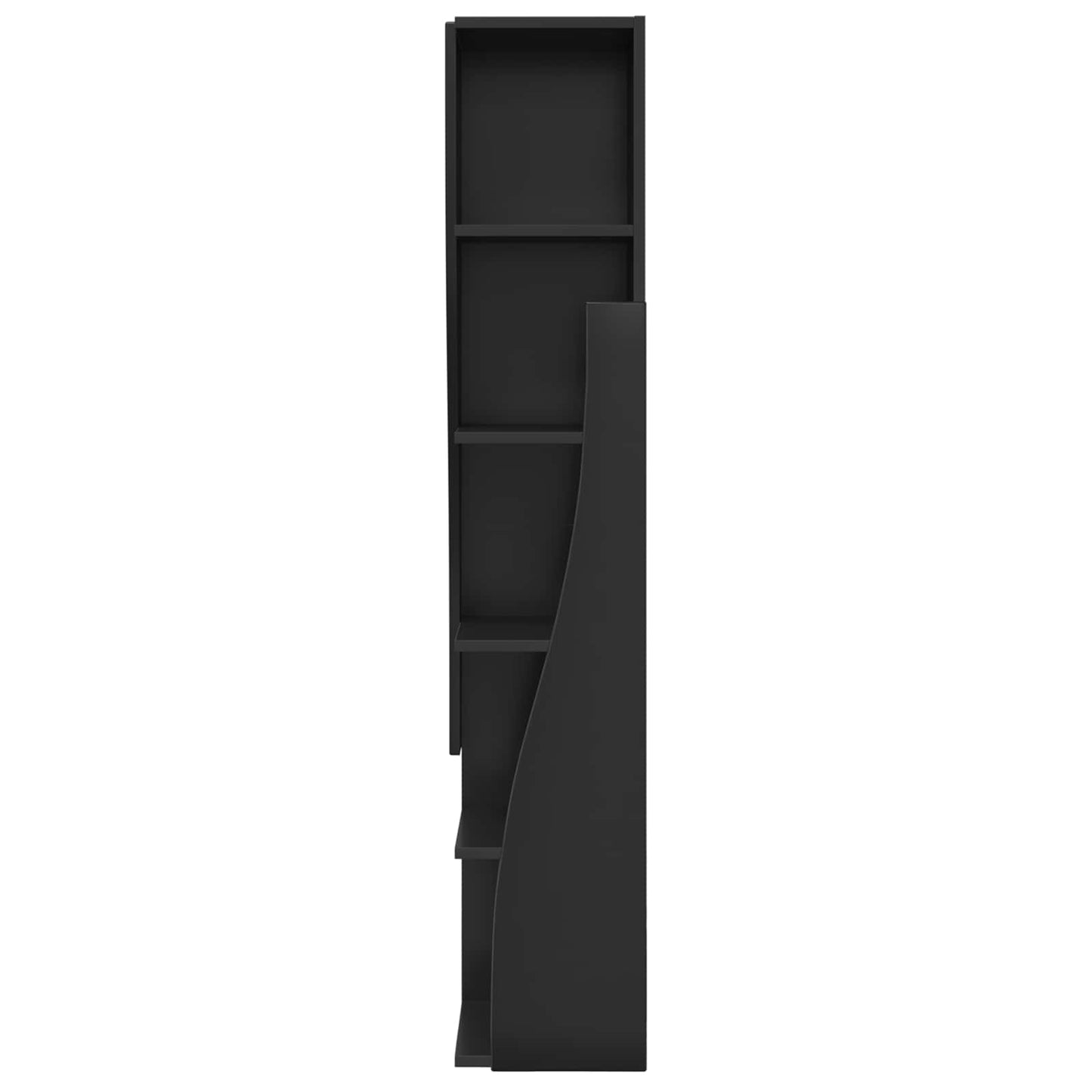 vidaXL Corner Cabinet 27.5x27x140cm Engineered Wood Black