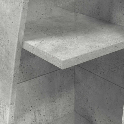 vidaXL Corner Cabinet 27.5x27x140cm Engineered Wood Concrete Grey