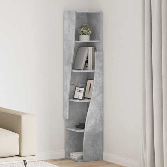 vidaXL Corner Cabinet 27.5x27x140cm Engineered Wood Concrete Grey