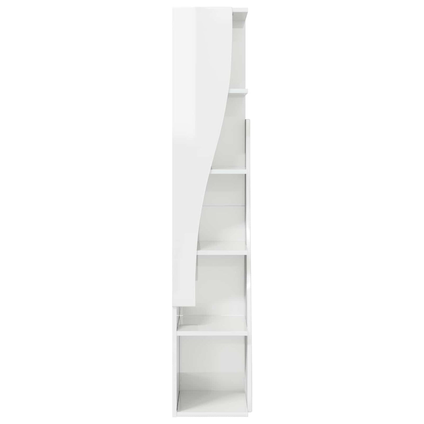 vidaXL Corner Cabinet 27.5x27x140cm Engineered Wood High Gloss White