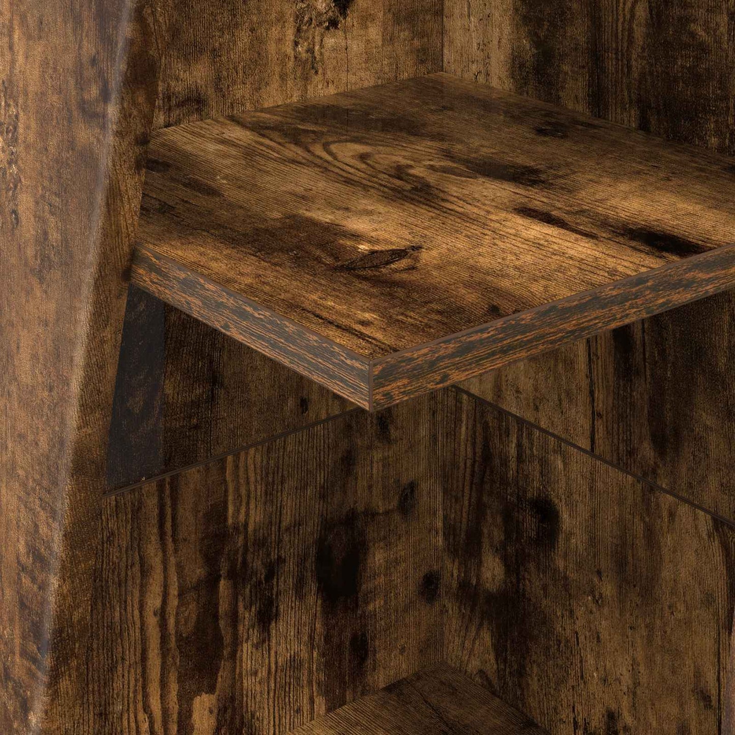 vidaXL Corner Cabinet 27.5x27x140cm Engineered Wood Smoked Oak
