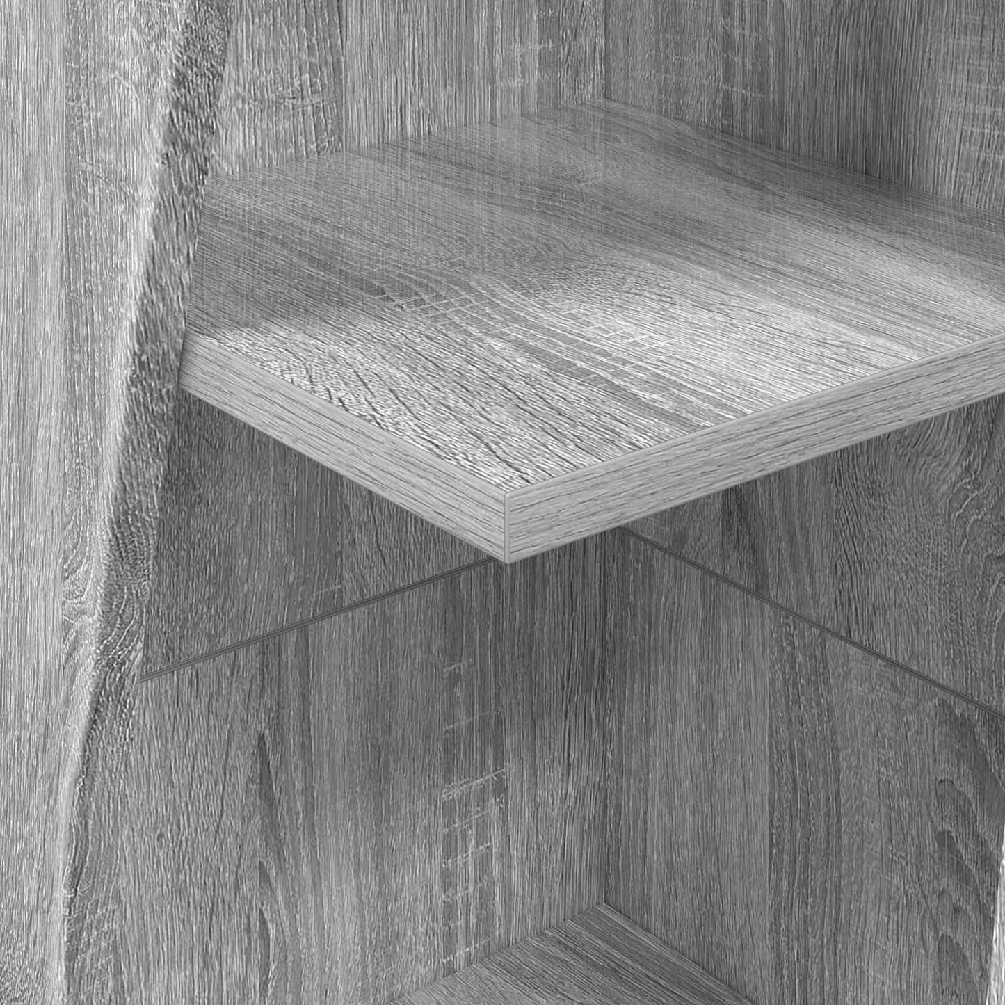 vidaXL Corner Cabinet 27.5x27x140cm Engineered Wood Grey Sonoma
