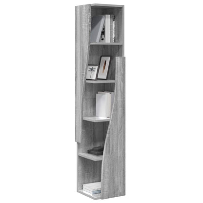 vidaXL Corner Cabinet 27.5x27x140cm Engineered Wood Grey Sonoma