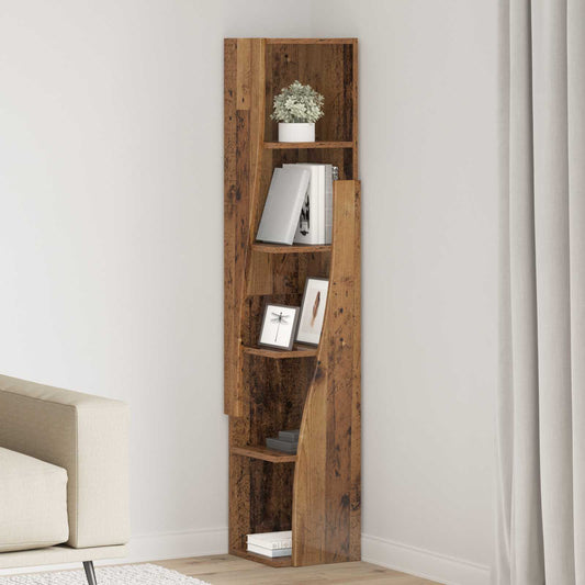 vidaXL Corner Cabinet 27.5x27x140cm Engineered Wood Old Wood