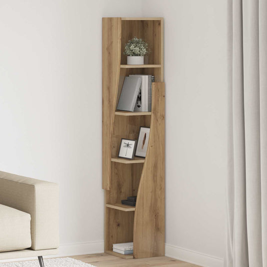 vidaXL Corner Cabinet 27.5x27x140cm Engineered Wood Artisan Oak