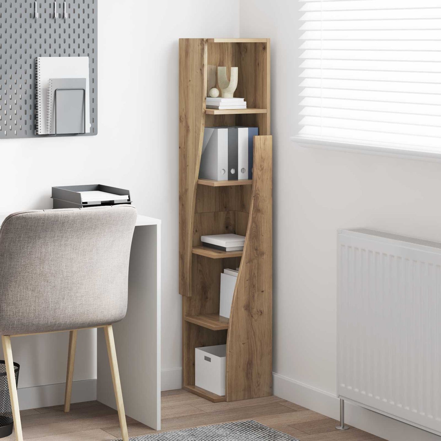 vidaXL Corner Cabinet 27.5x27x140cm Engineered Wood Artisan Oak