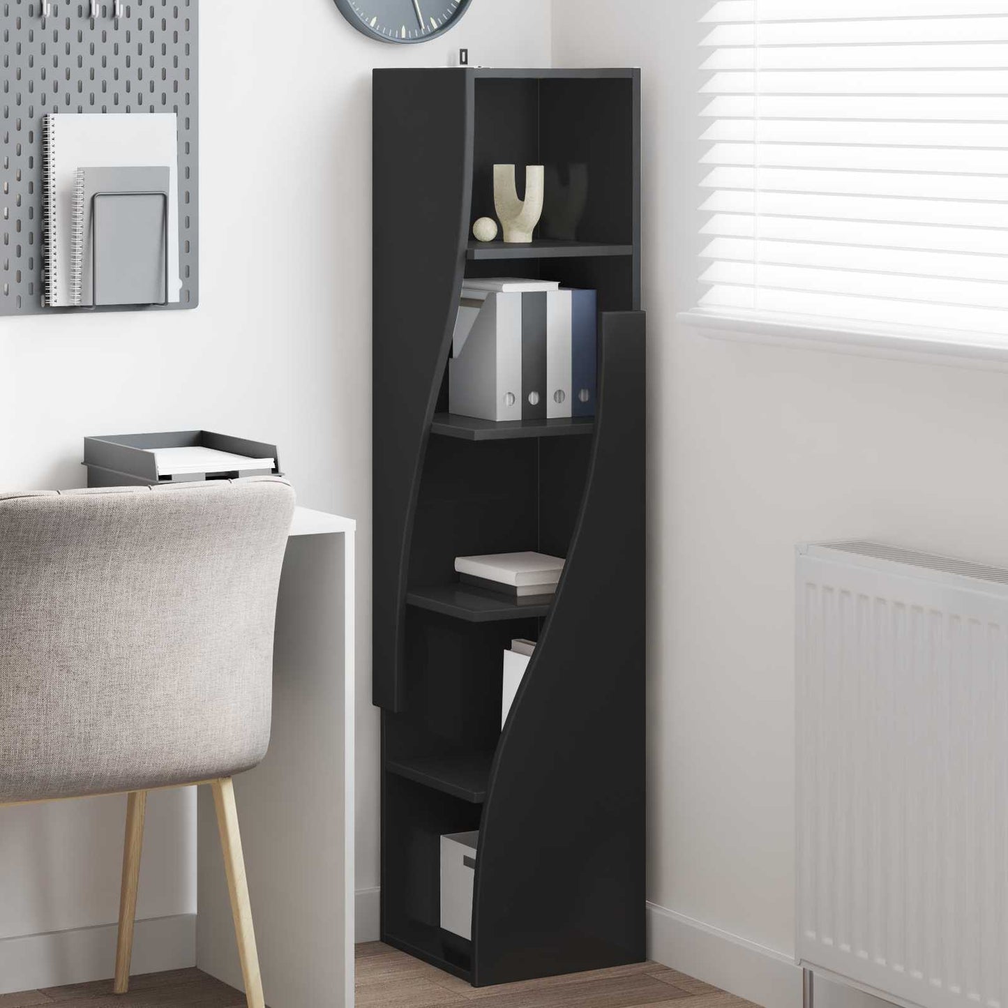vidaXL Corner Cabinet 32x32x140cm Engineered Wood Black