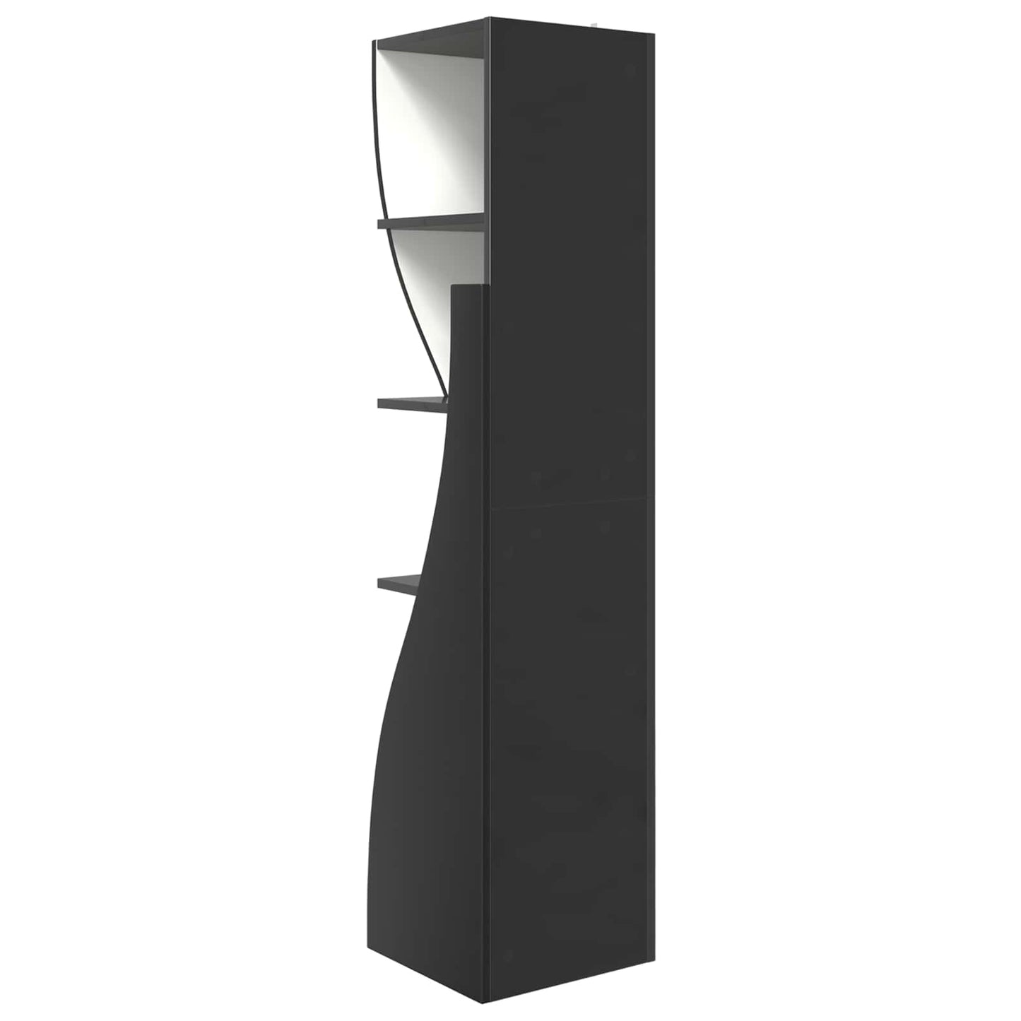 vidaXL Corner Cabinet 32x32x140cm Engineered Wood Black