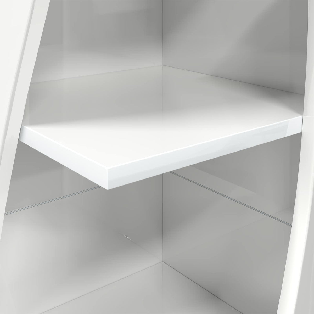 vidaXL Corner Cabinet 32x32x140cm Engineered Wood High Gloss White