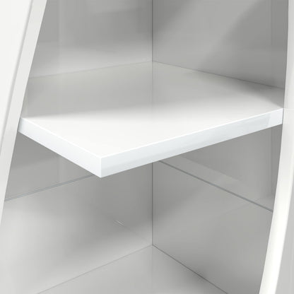 vidaXL Corner Cabinet 32x32x140cm Engineered Wood High Gloss White