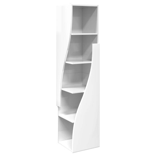 vidaXL Corner Cabinet 32x32x140cm Engineered Wood High Gloss White