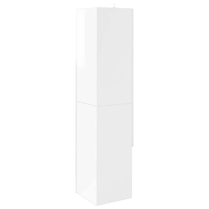 vidaXL Corner Cabinet 32x32x140cm Engineered Wood High Gloss White