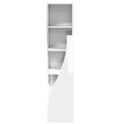 vidaXL Corner Cabinet 32x32x140cm Engineered Wood High Gloss White