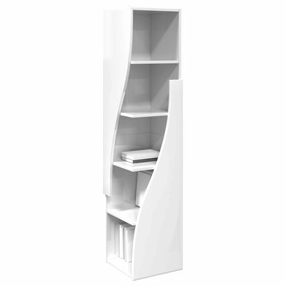 vidaXL Corner Cabinet 32x32x140cm Engineered Wood High Gloss White