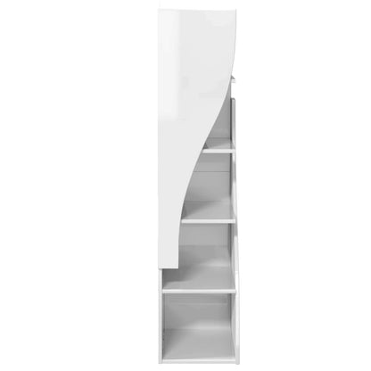 vidaXL Corner Cabinet 32x32x140cm Engineered Wood High Gloss White