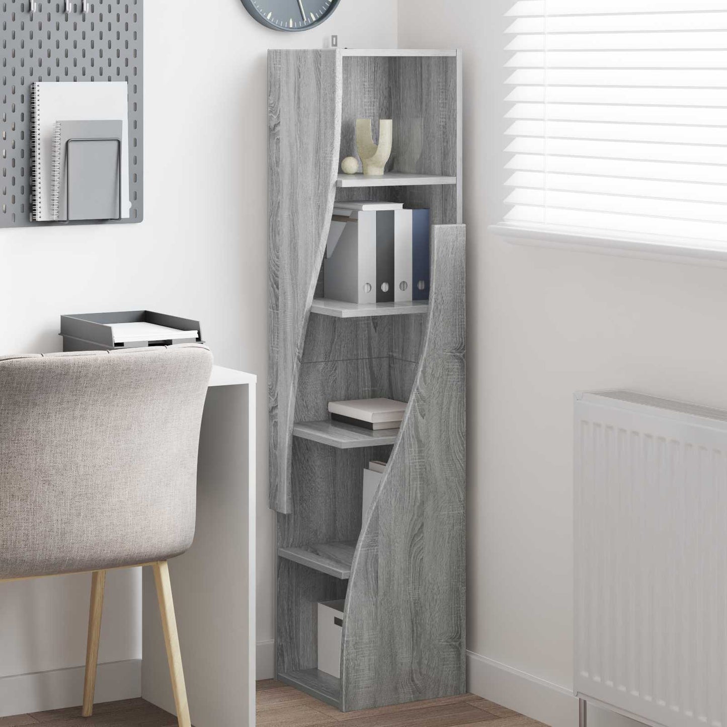 vidaXL Corner Cabinet 32x32x140cm Engineered Wood Grey Sonoma