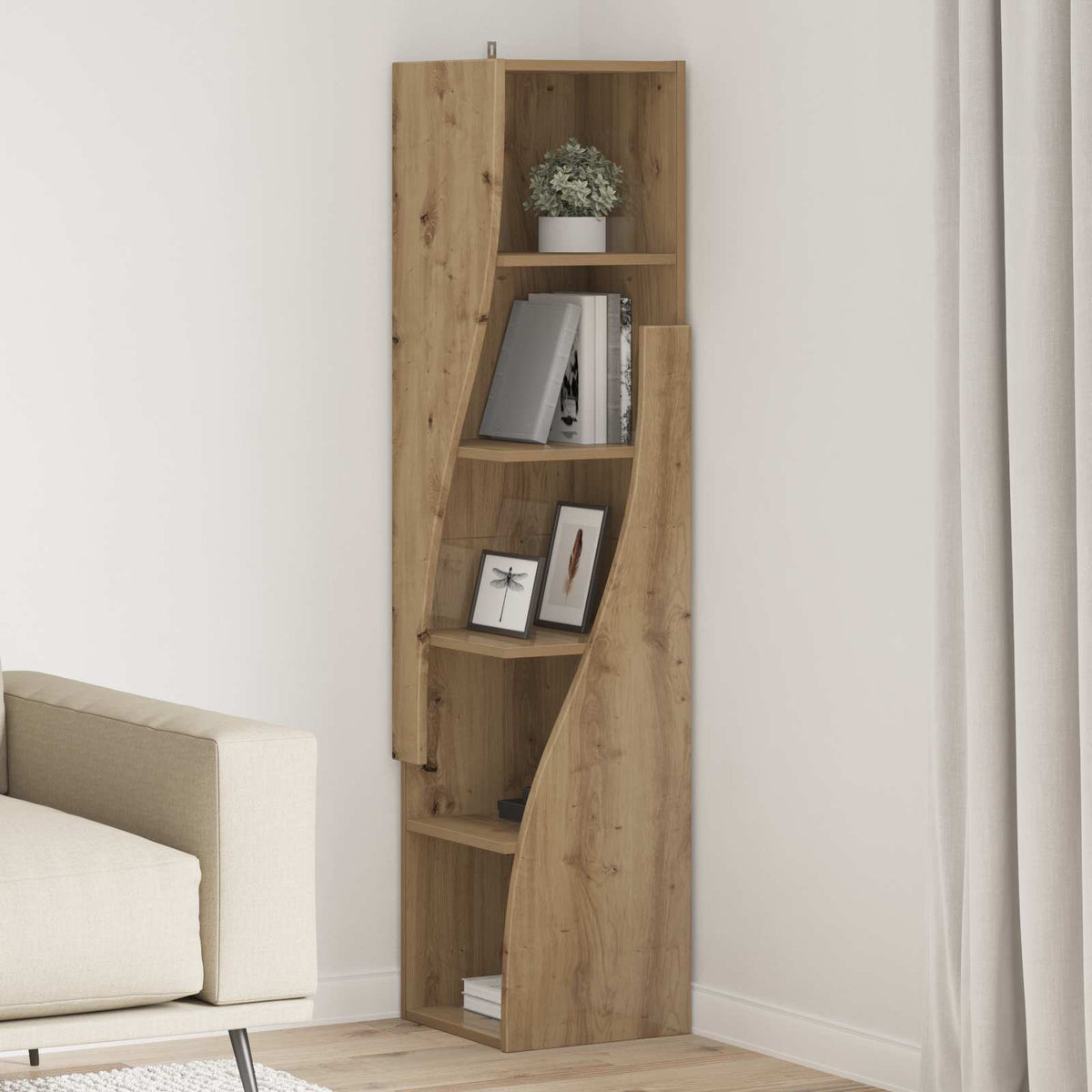 vidaXL Corner Cabinet 32x32x140cm Engineered Wood Artisan Oak