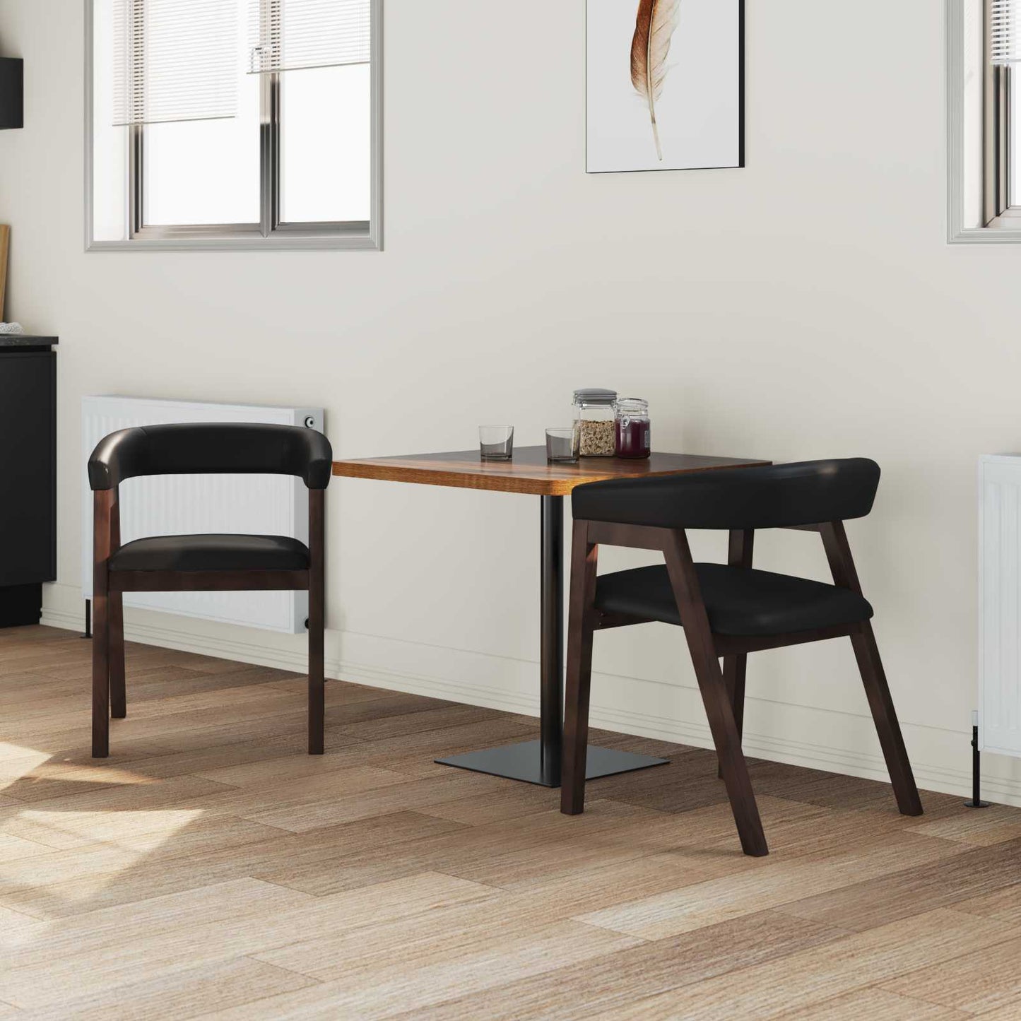 vidaXL Dining Chairs 2 pcs Light Brown 54 x 57 x 73 cm