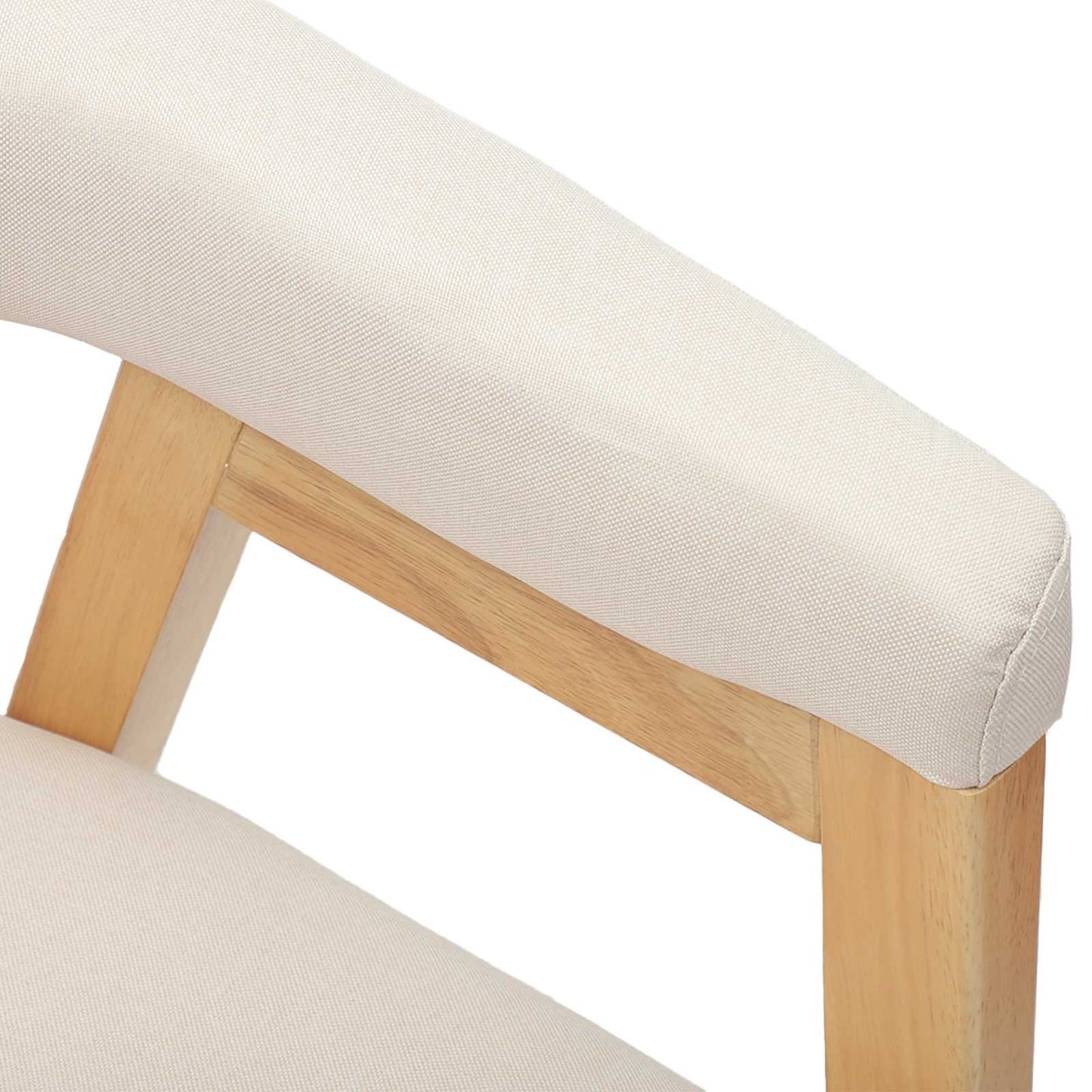 vidaXL Dining Chairs 2 pcs Natural 54 x 57 x 73 cm Solid Rubber Wood