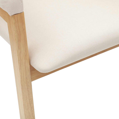 vidaXL Dining Chairs 2 pcs Natural 54 x 57 x 73 cm Solid Rubber Wood