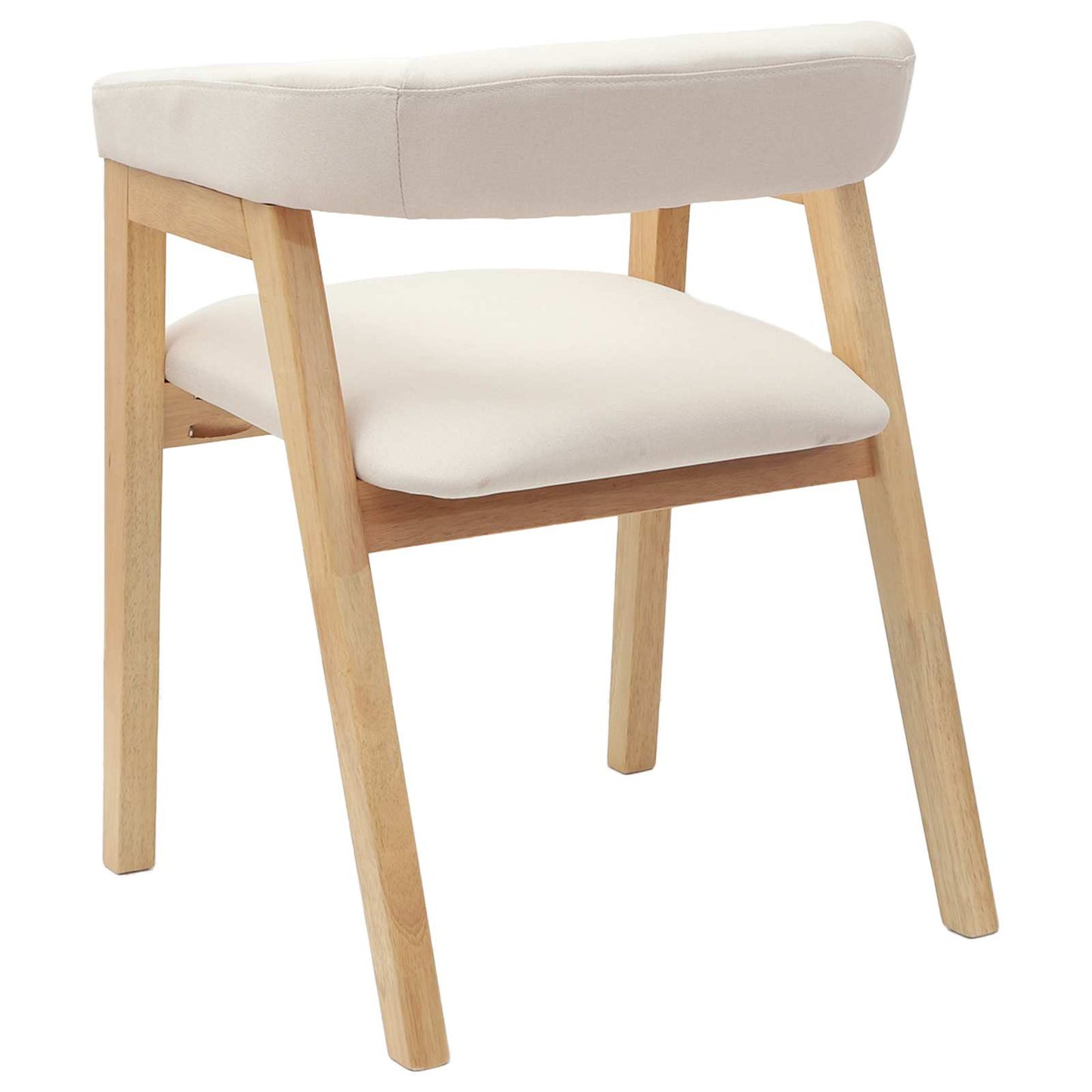 vidaXL Dining Chairs 2 pcs Natural 54 x 57 x 73 cm Solid Rubber Wood
