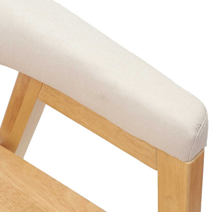 vidaXL Dining Chairs 2 pcs Natural 54 x 57 x 73 cm Solid Rubber Wood