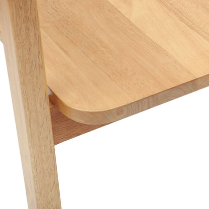 vidaXL Dining Chairs 2 pcs Natural 54 x 57 x 73 cm Solid Rubber Wood