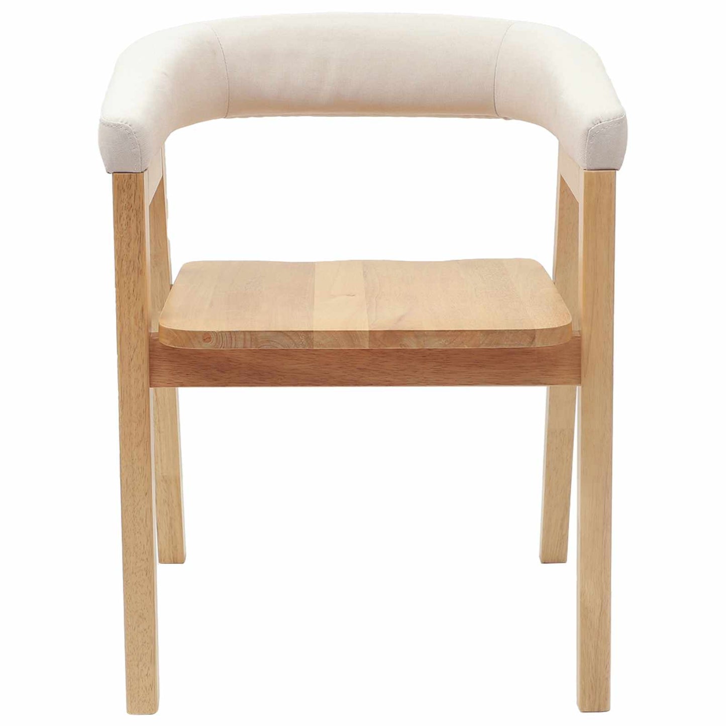 vidaXL Dining Chairs 2 pcs Natural 54 x 57 x 73 cm Solid Rubber Wood